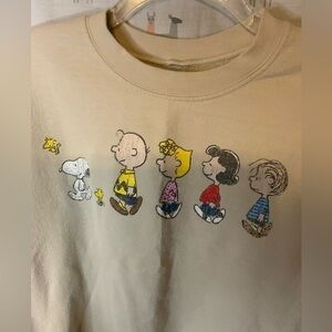Desert Dreamer Peanuts Cotton Blend Sweatshirt Size small Cream colored